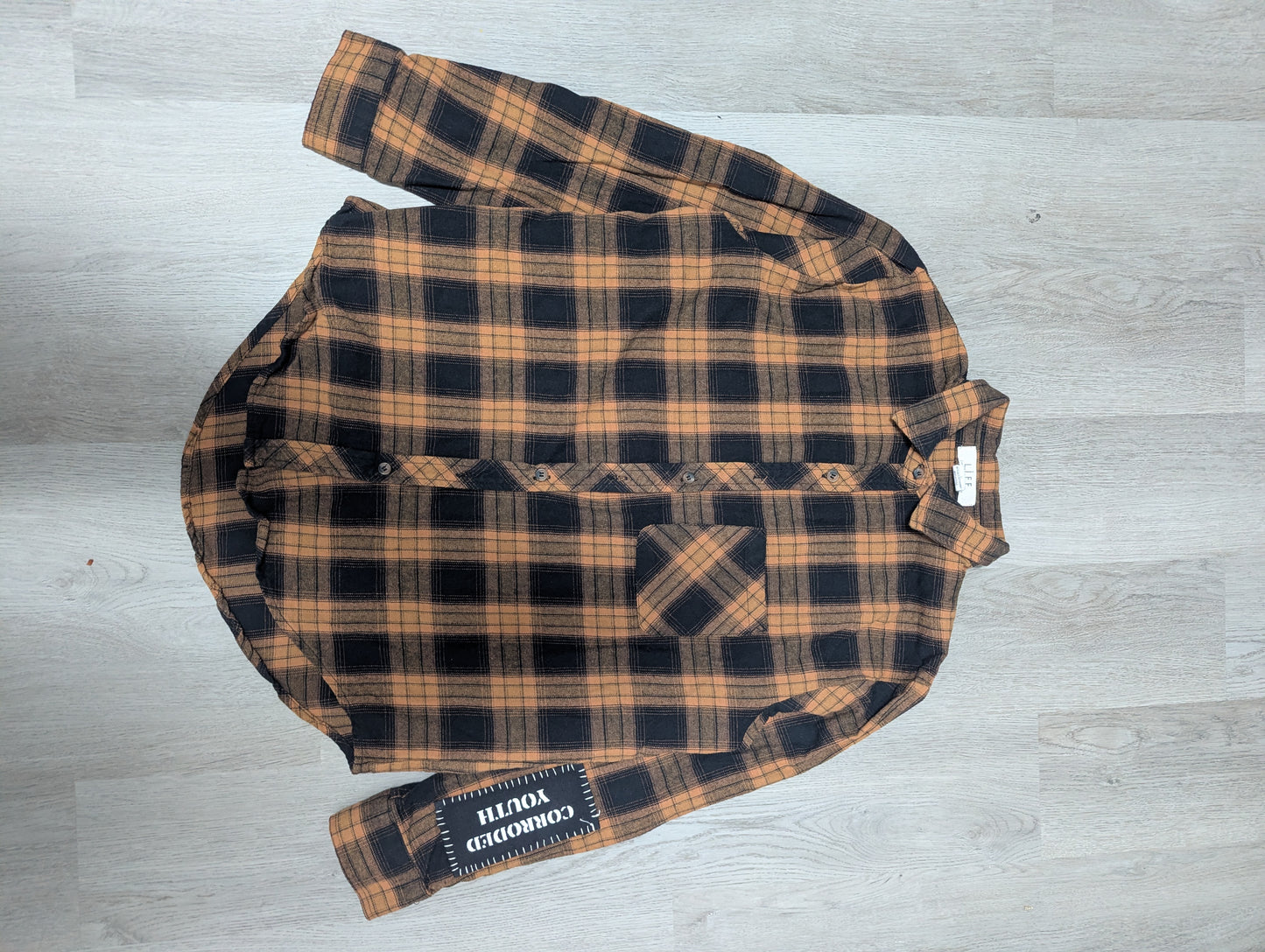 Eat the Rich Burnt Flannel