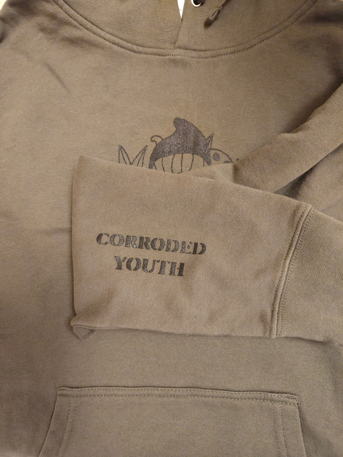 Army Green Mushroom Buddy Hoodie