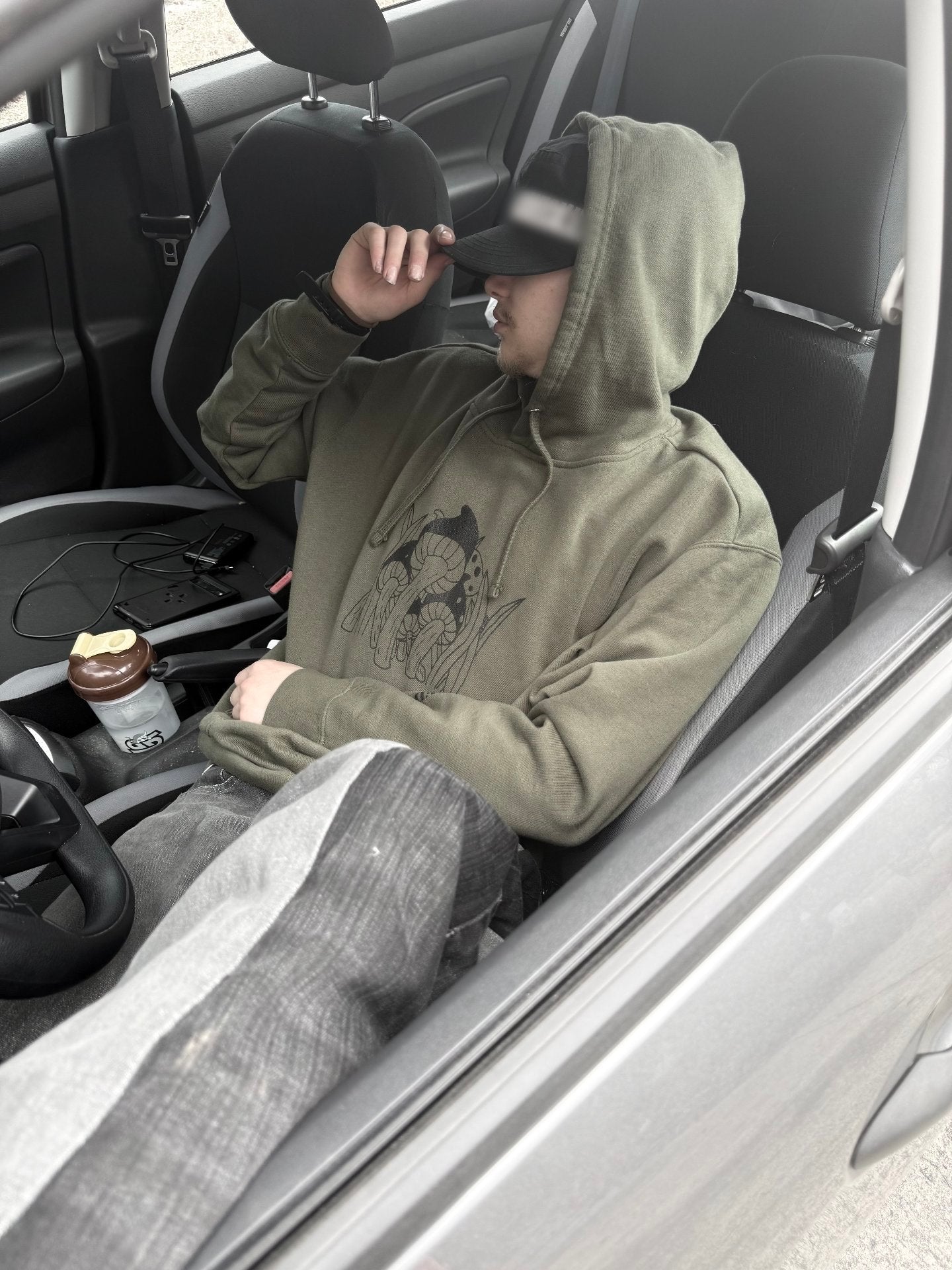 Army Green Mushroom Buddy Hoodie
