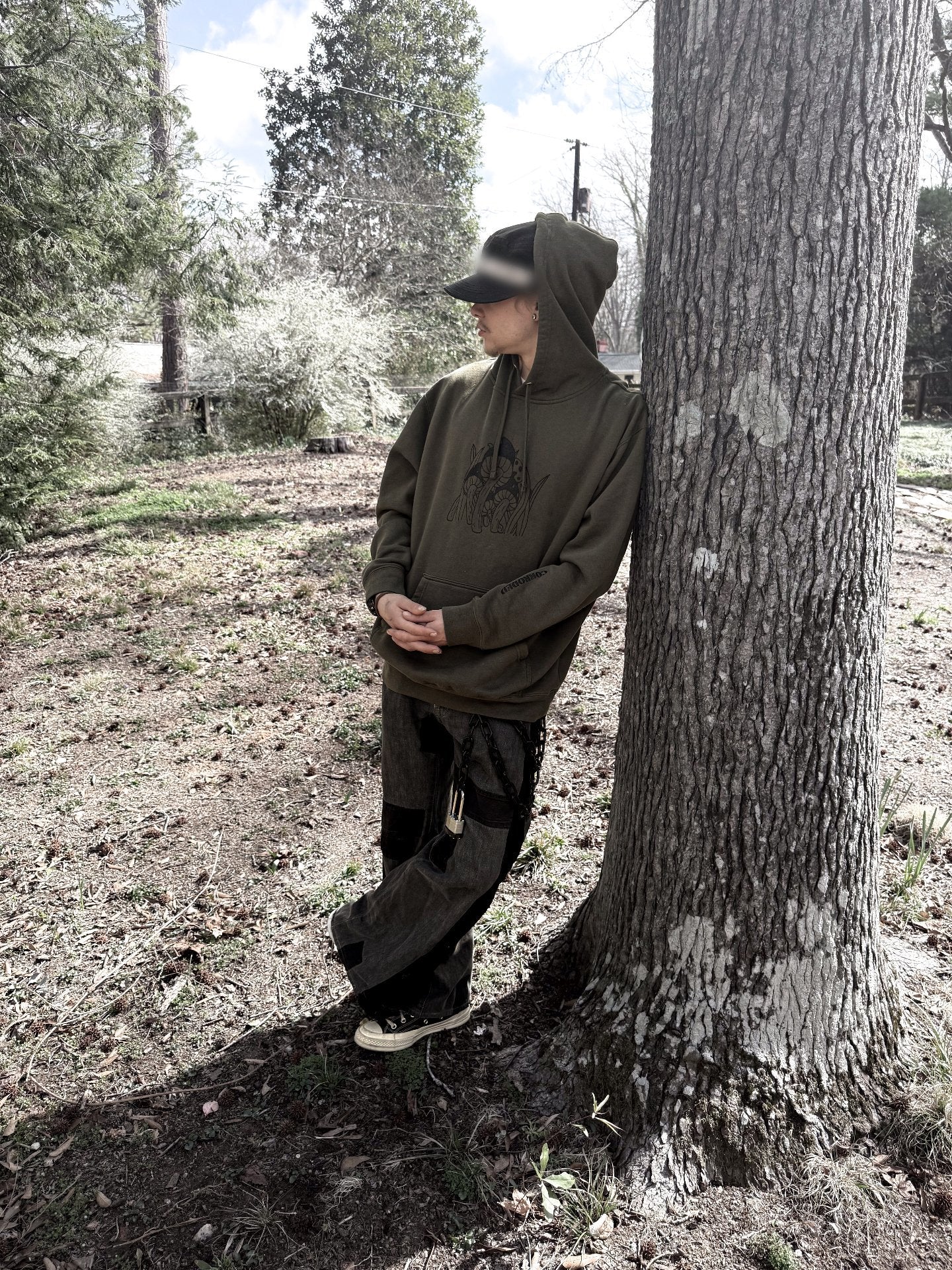 Army Green Mushroom Buddy Hoodie