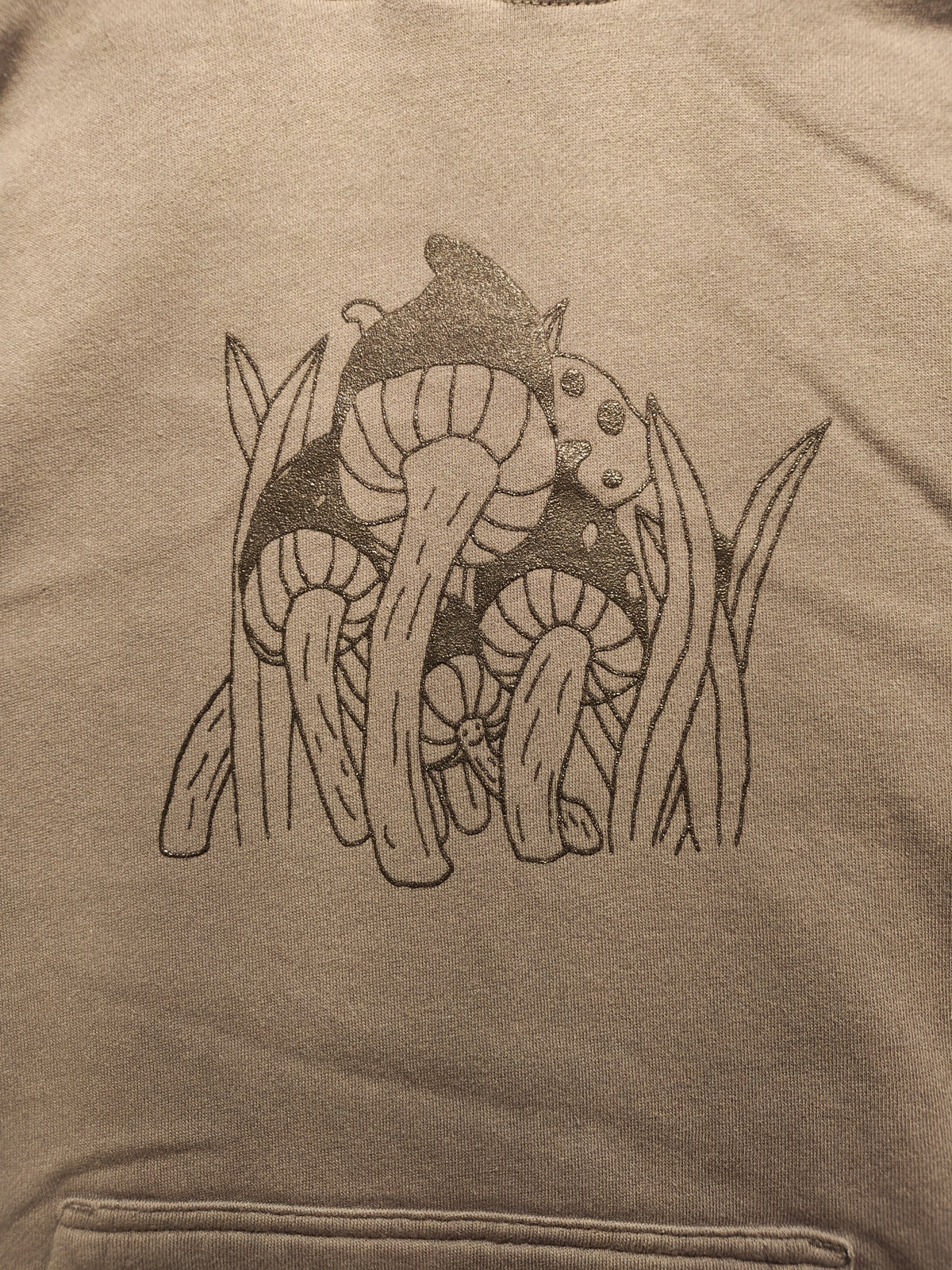 Charcoal Mushroom Buddy Hoodie